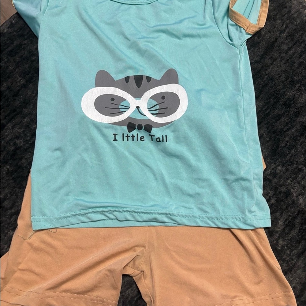 Boys Outfit size 4t(110)- Blue and Tan
